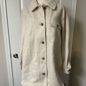 Heather Oatmeal Cream Women's Shacket